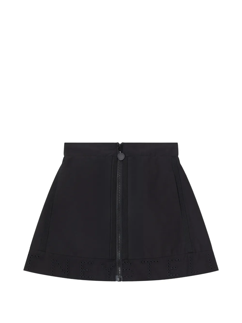 Stella McCartney Kids logo-embroidered zip-fastening skirt - Nero