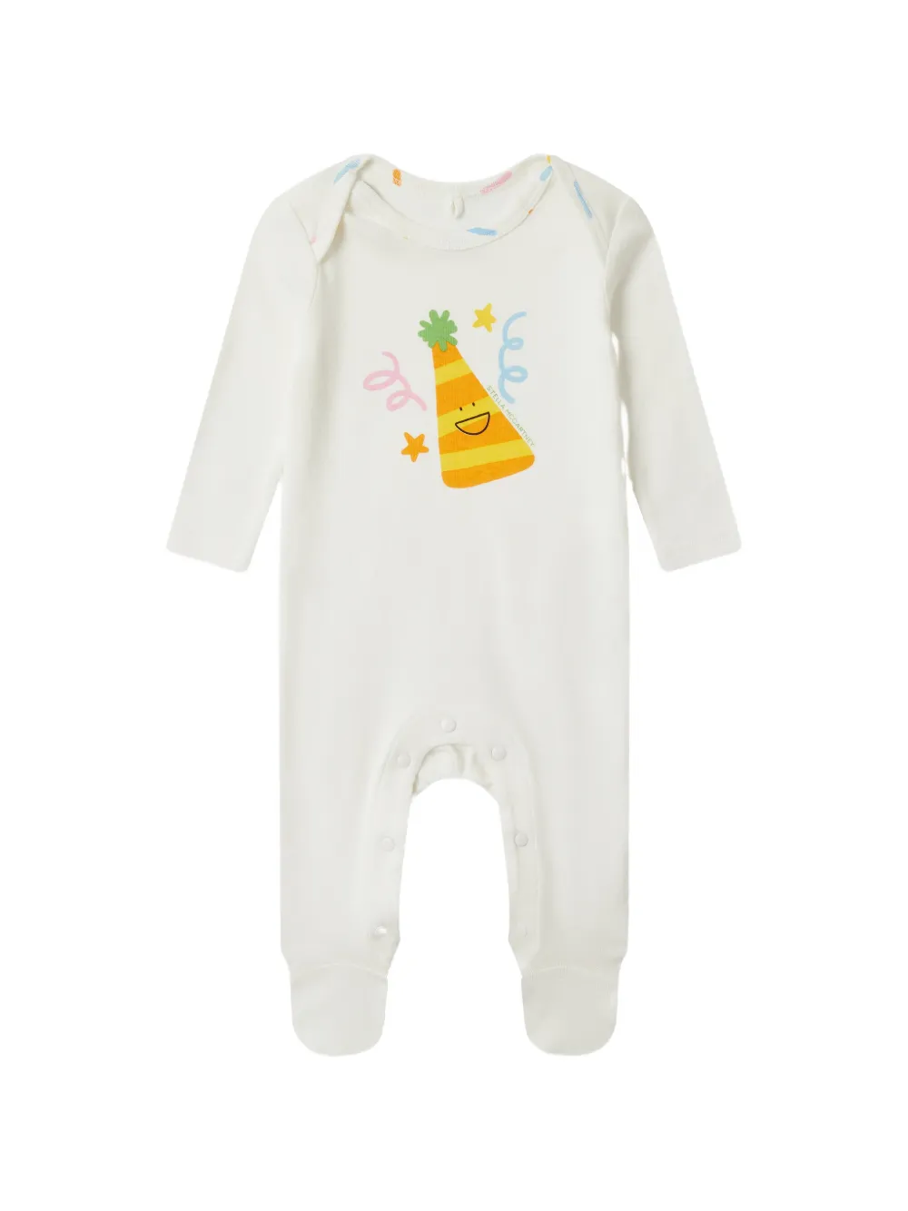 Stella McCartney Kids Party Hat romperset met grafische print Wit