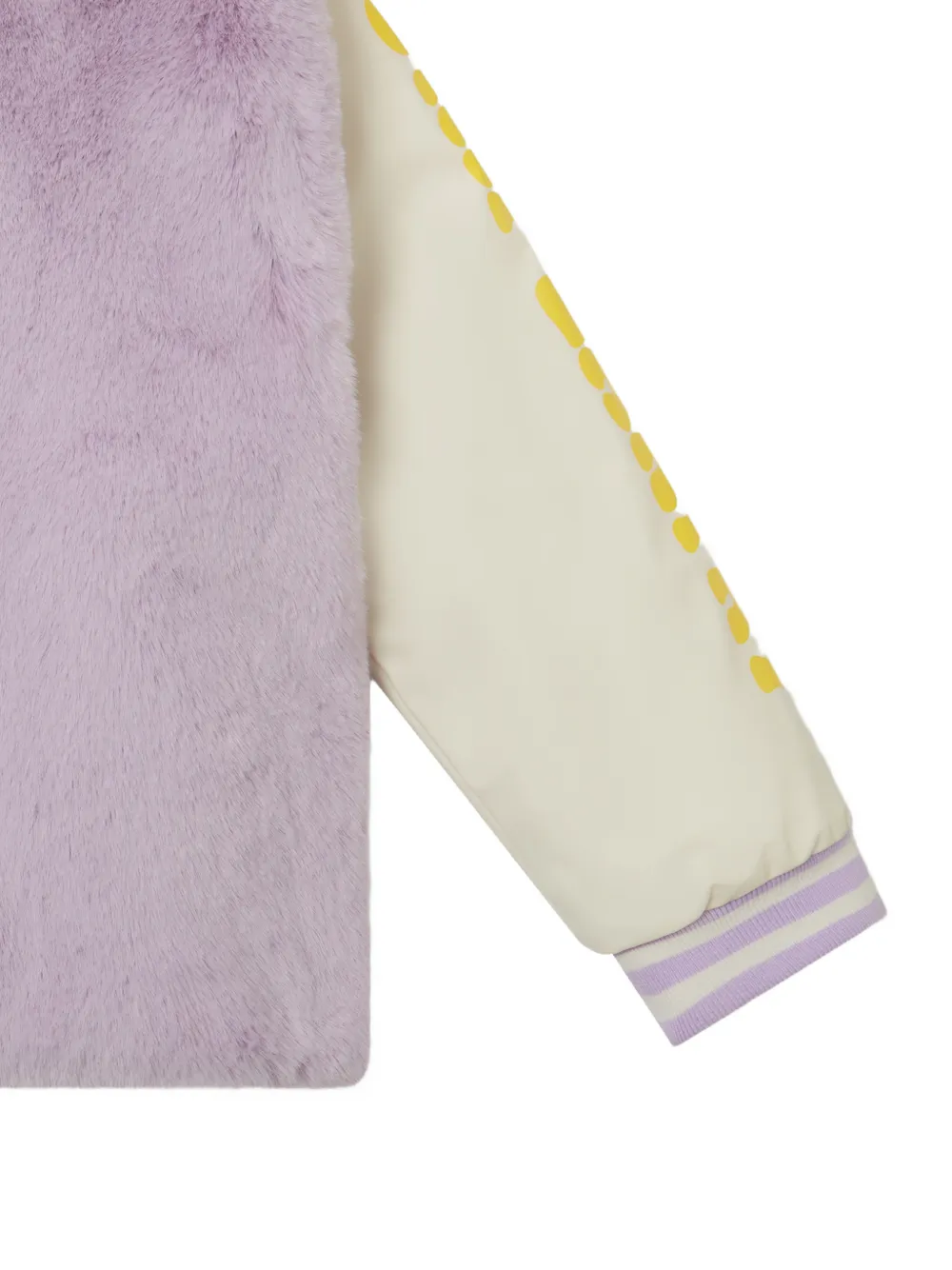 Stella McCartney Kids Jack met imitatiebont en geborduurde print Paars