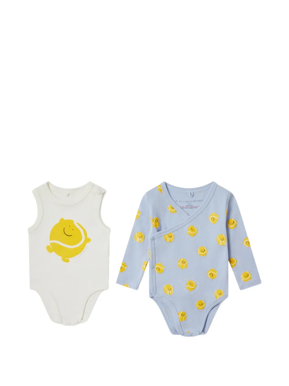 Stella McCartney Kids tennis-print bodysuit (set of two) - Blu
