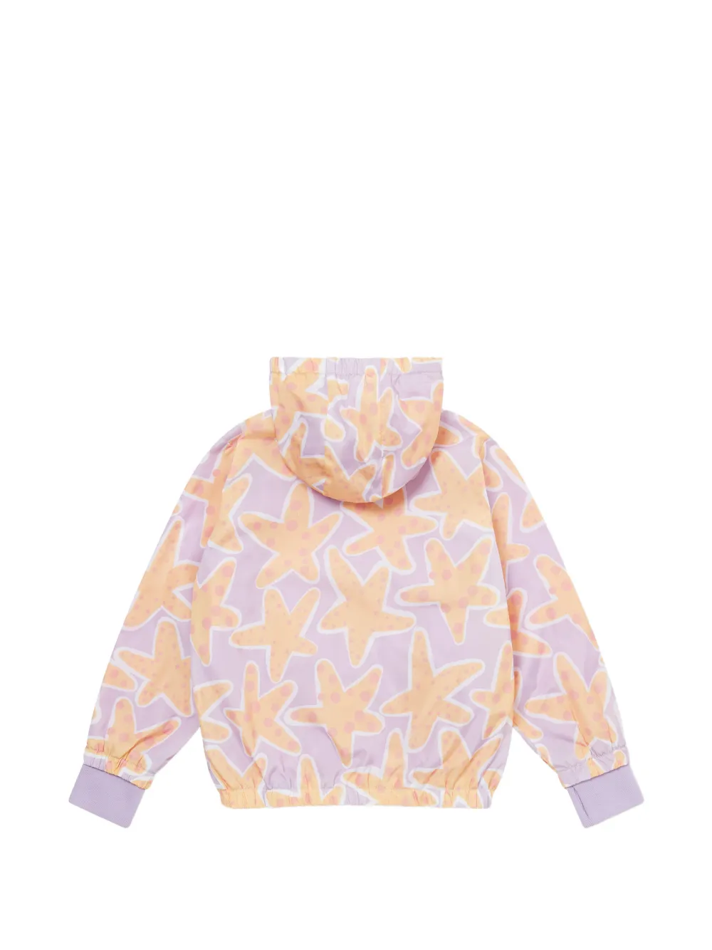 Stella McCartney Kids starfish-print hooded jacket Paars