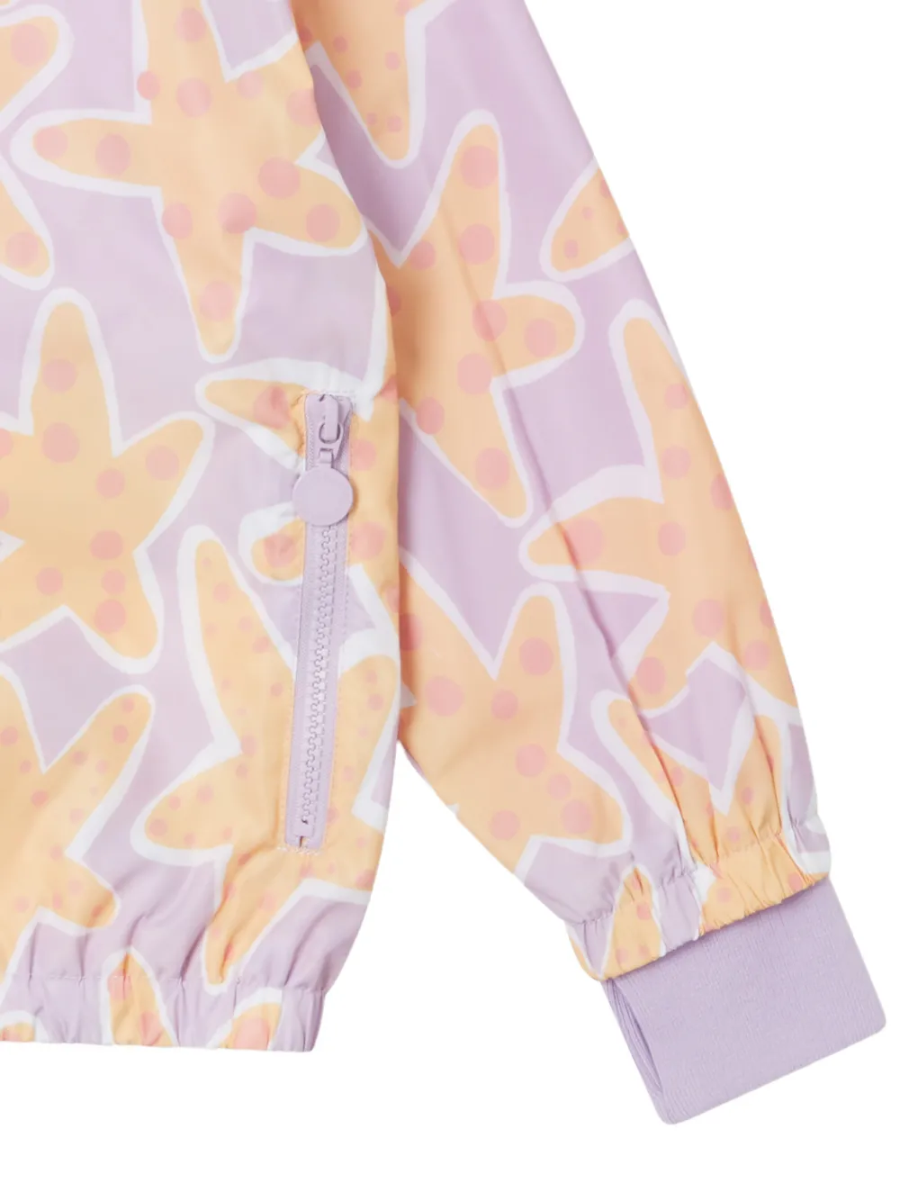 Stella McCartney Kids starfish-print hooded jacket Paars