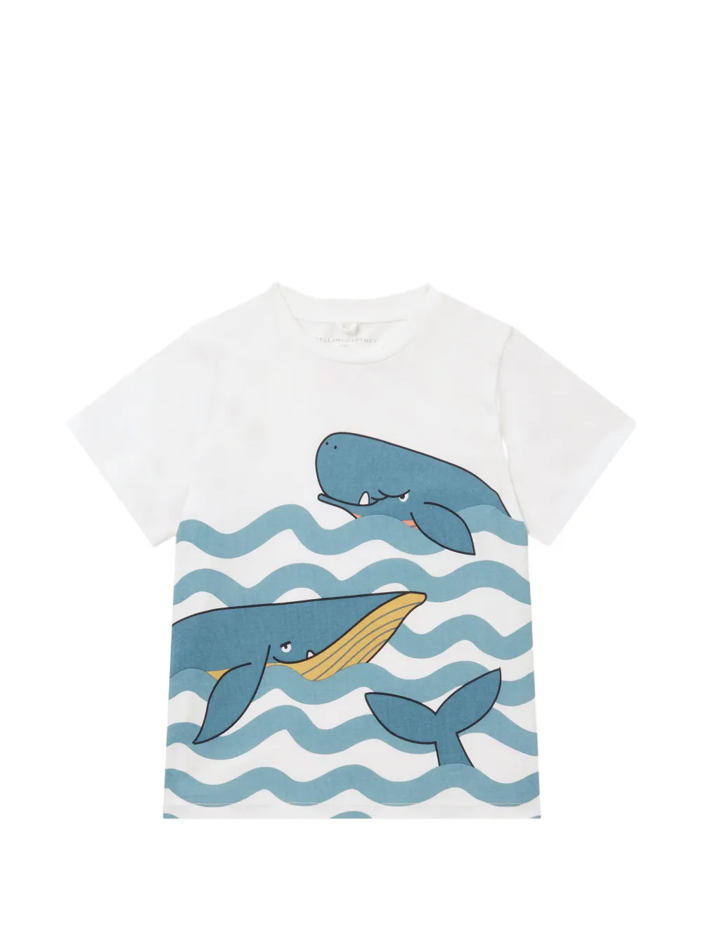 Stella McCartney Kids whale-print T-shirt - Bianco