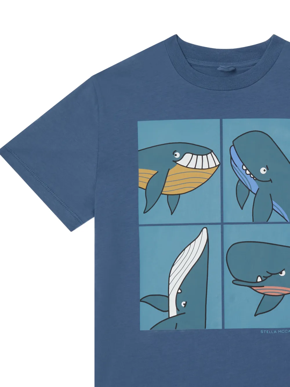 Stella McCartney Kids T-shirt met print Blauw