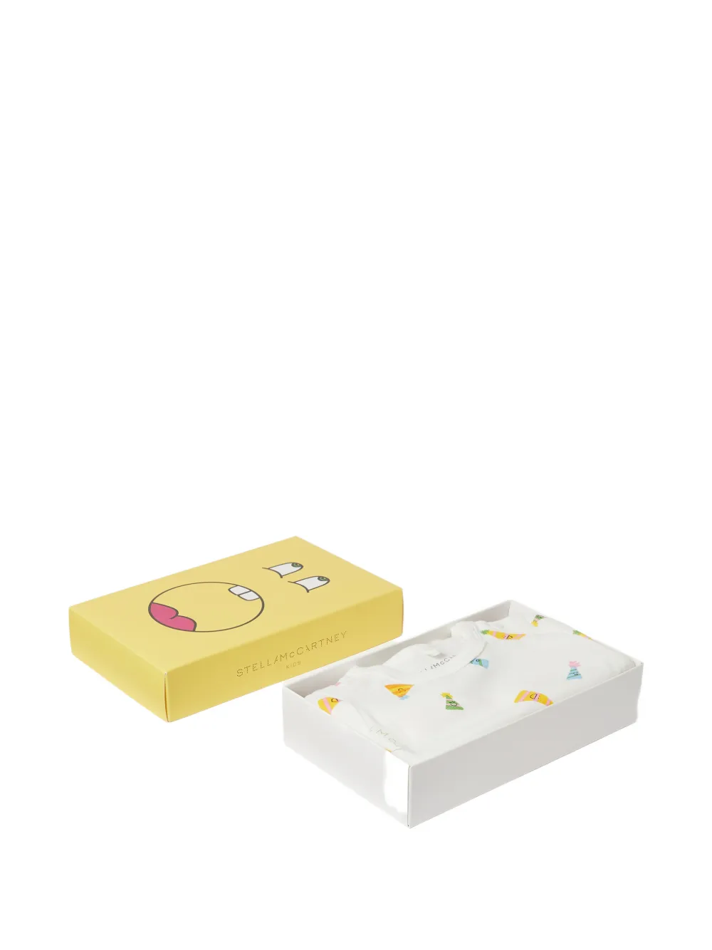 Stella McCartney Kids Romperset met feestmuts-print Wit