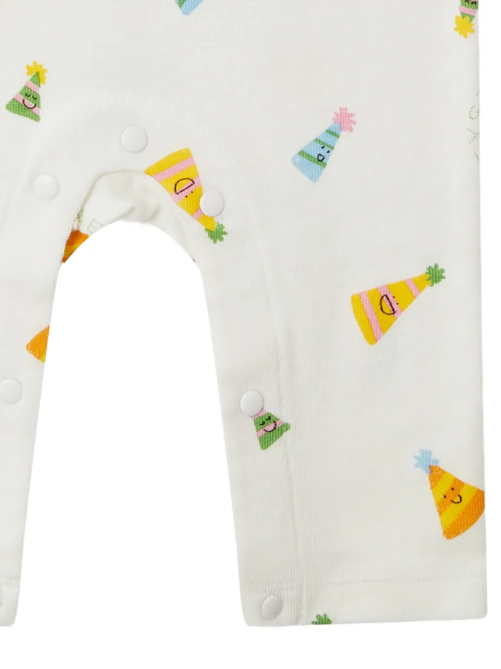 Stella McCartney Kids Romperset met feestmuts-print Wit