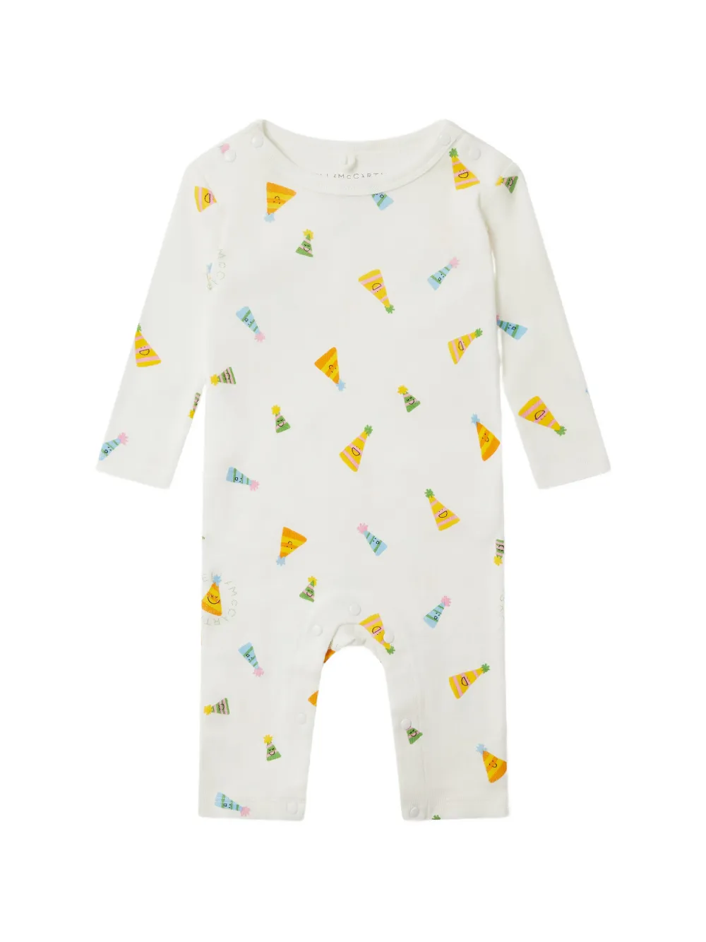 Stella McCartney Kids Romperset met feestmuts-print Wit