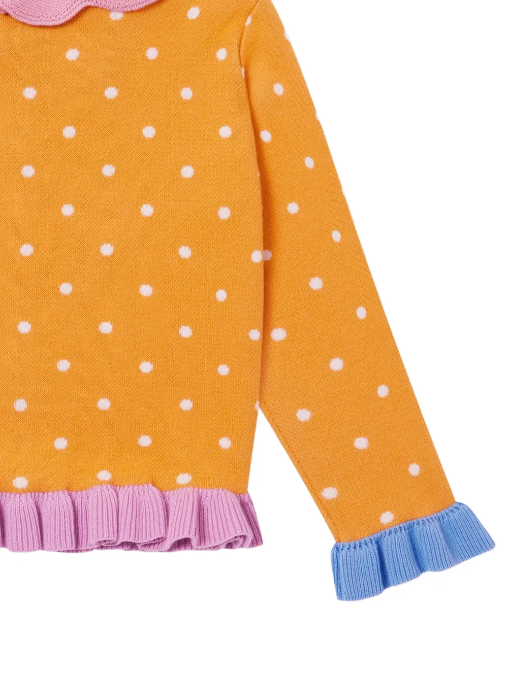 Stella McCartney Kids Vest met stippen en ruches Oranje