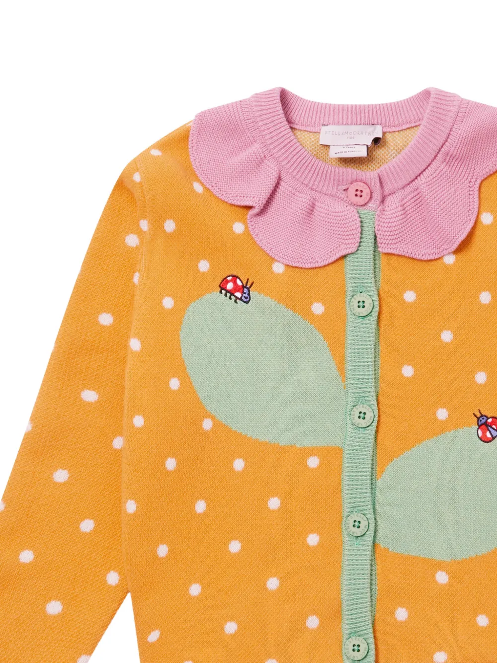 Stella McCartney Kids Vest met stippen en ruches Oranje