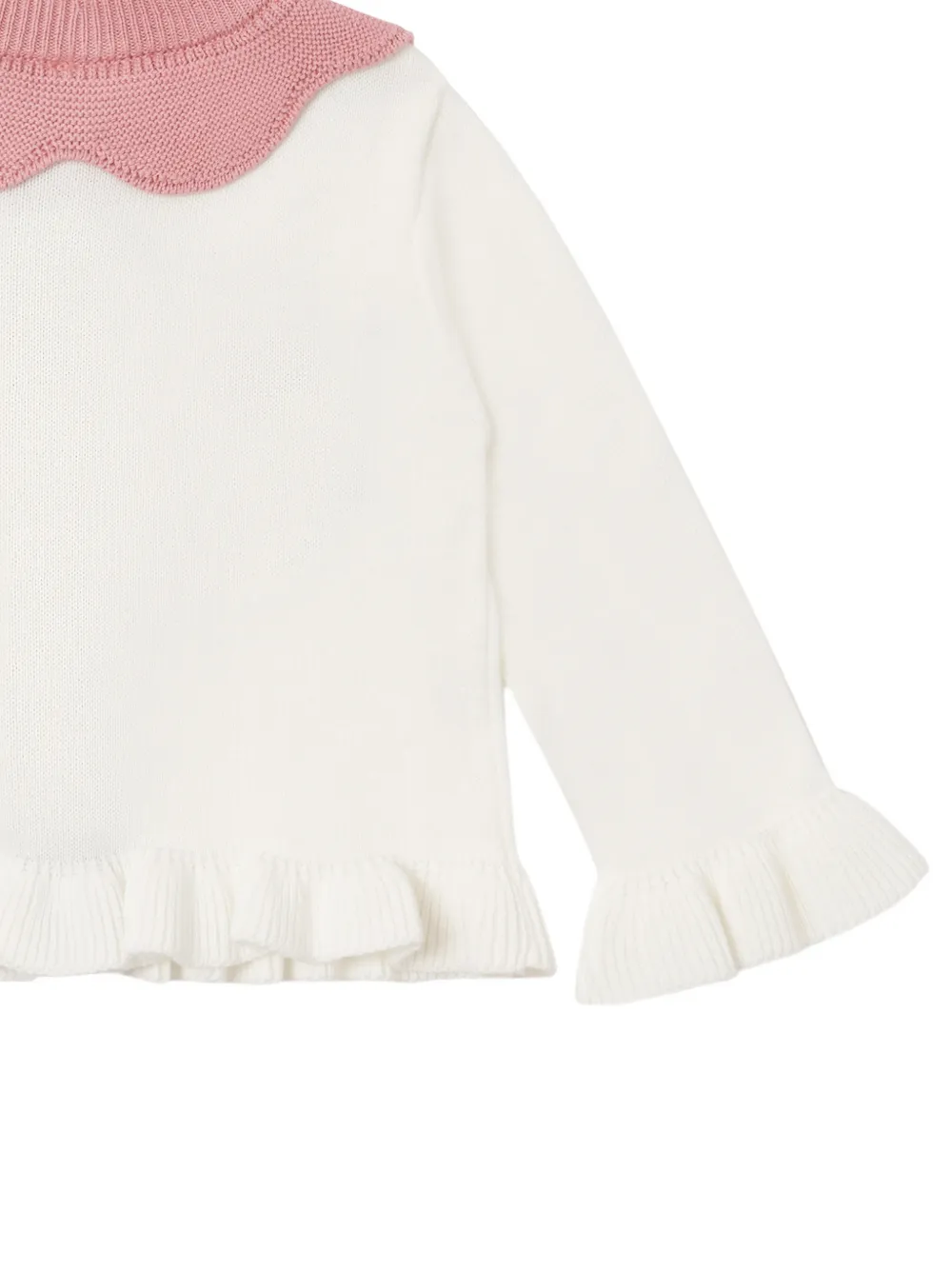 Stella McCartney Kids Vest met geborduurde lieveheersbeestje en ruches Wit