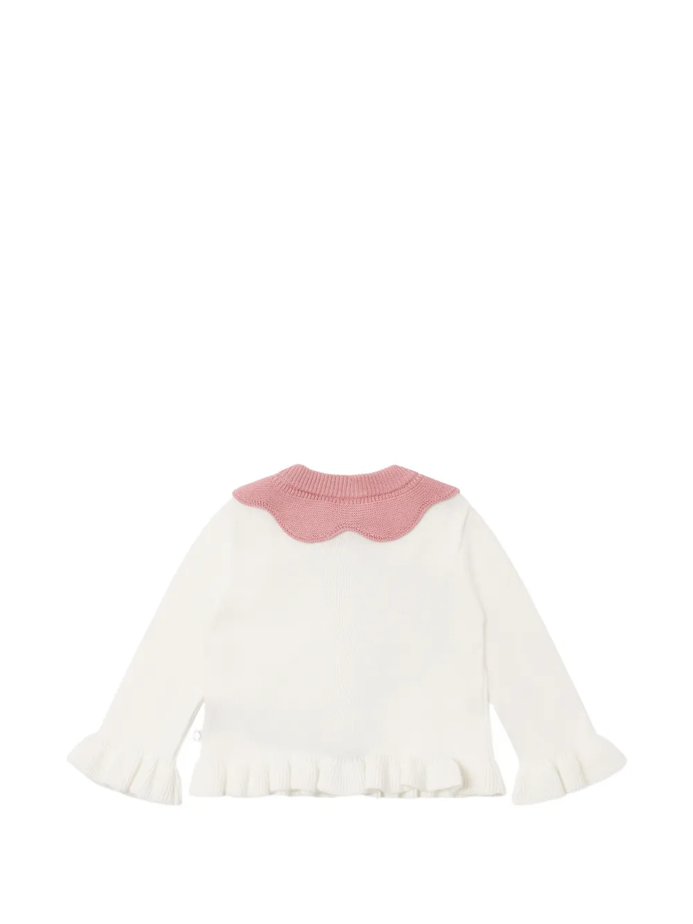 Stella McCartney Kids Vest met geborduurde lieveheersbeestje en ruches Wit