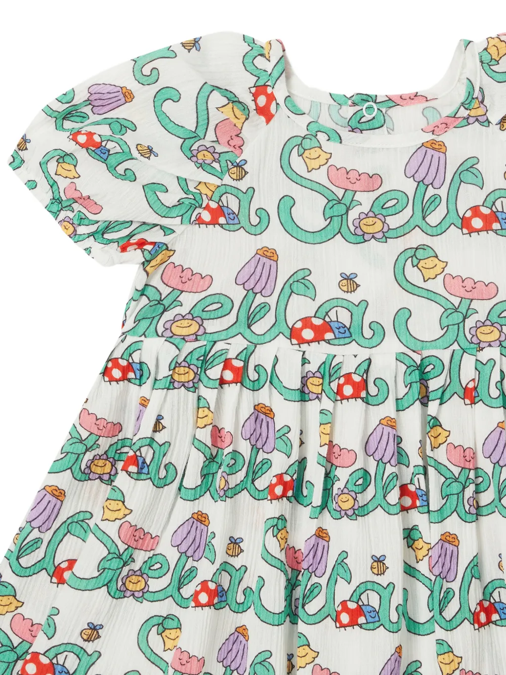 Stella McCartney Kids Flared logoprinten broekje en jurkset Wit