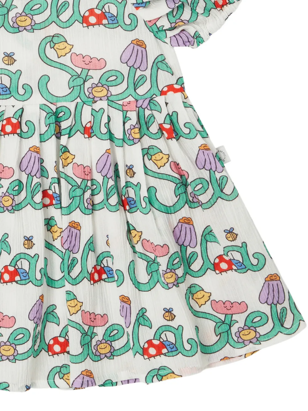 Stella McCartney Kids Flared logoprinten broekje en jurkset Wit