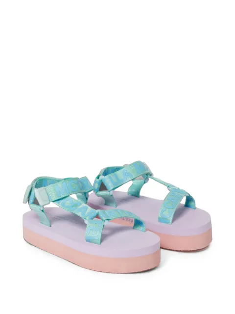 Stella McCartney Kids logo-tape platform sandals