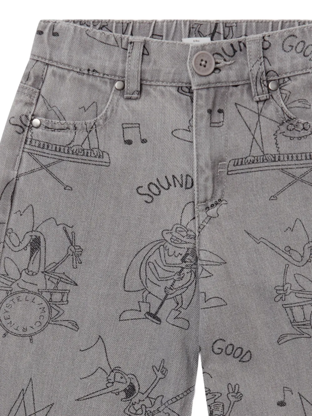Stella McCartney Kids Jeans met print Grijs