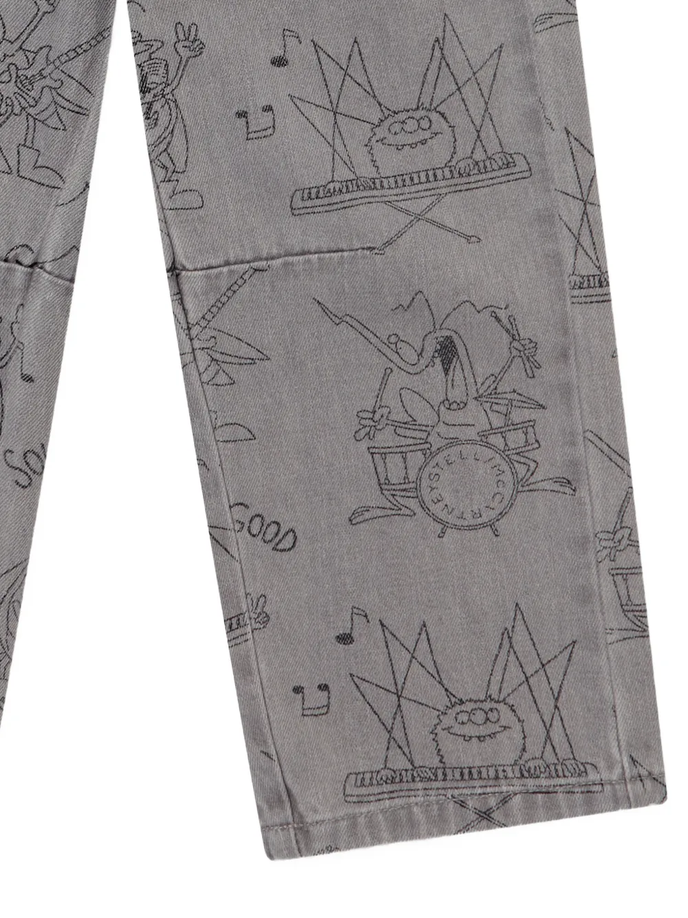 Stella McCartney Kids Jeans met print Grijs