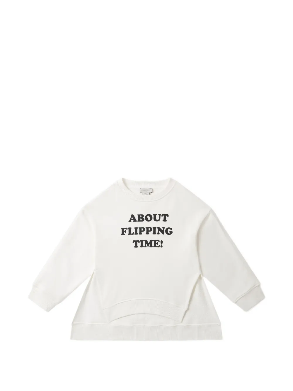 Stella McCartney Kids slogan-print layered sweatshirt - Bianco
