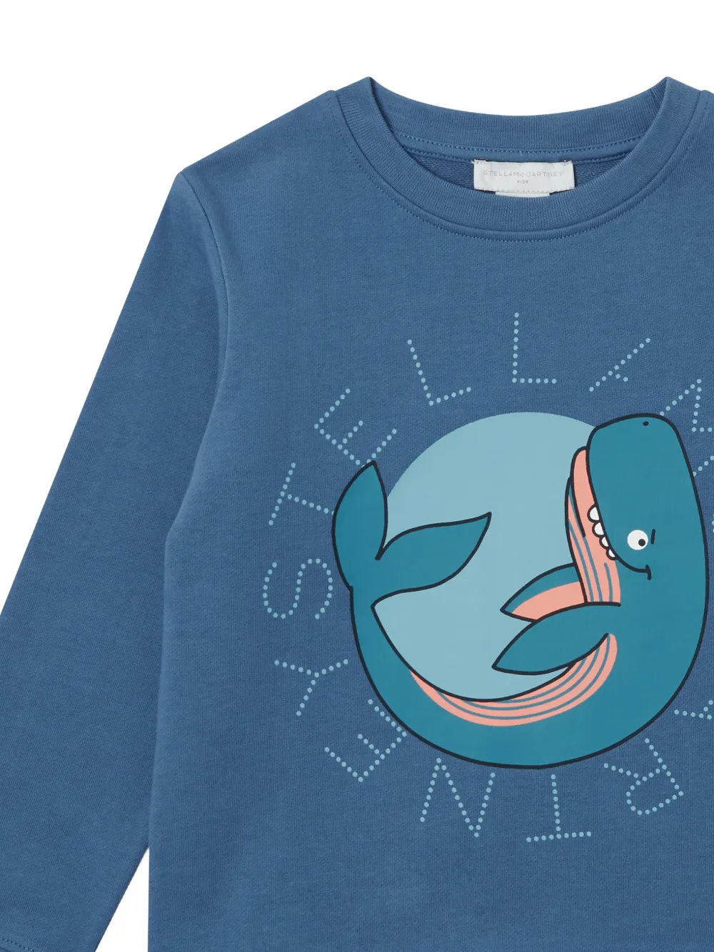 Stella McCartney Kids Sweater met walvisprint Blauw