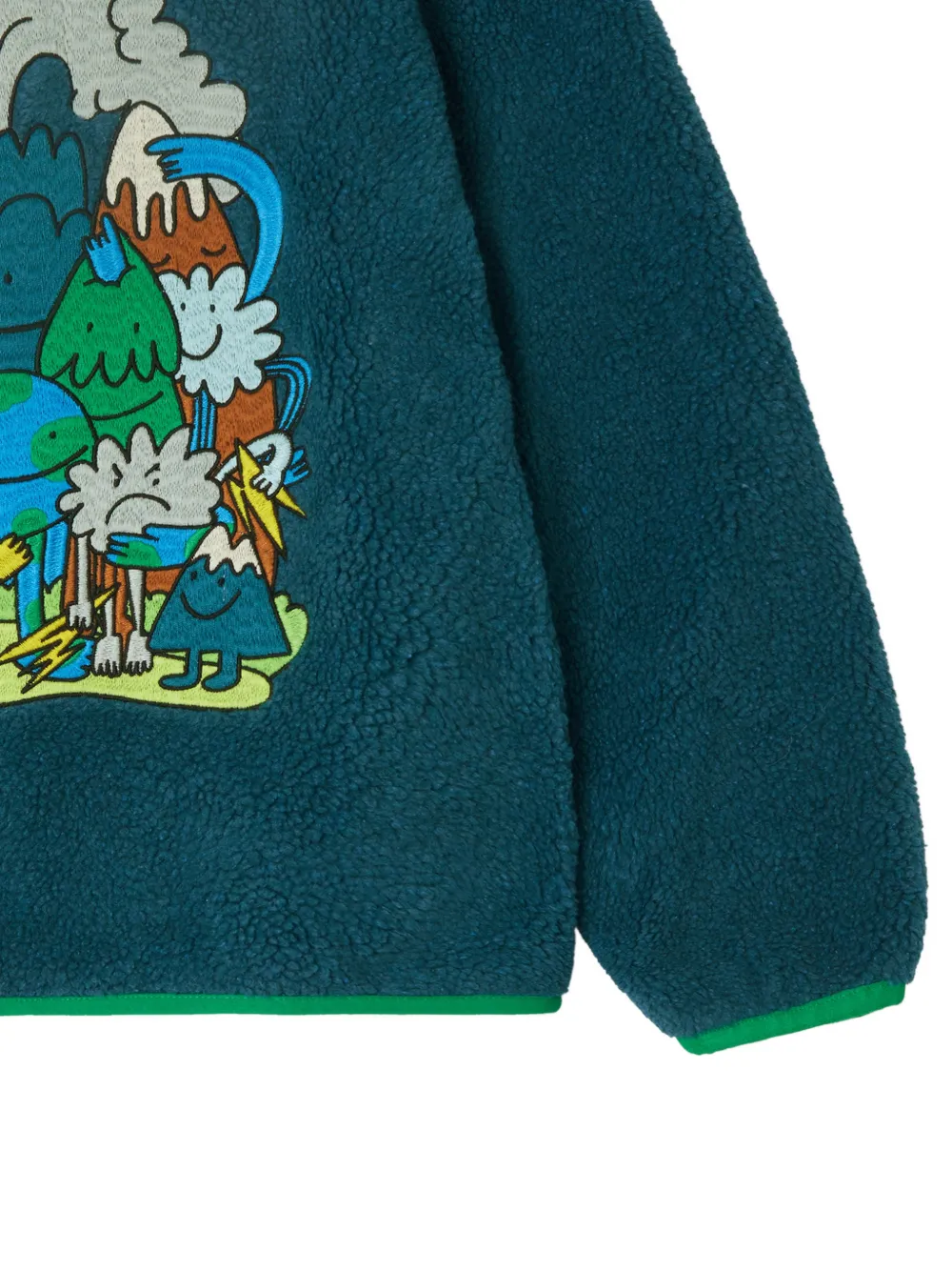 Stella McCartney Kids Earth Friends fleece jack met grafische print Blauw