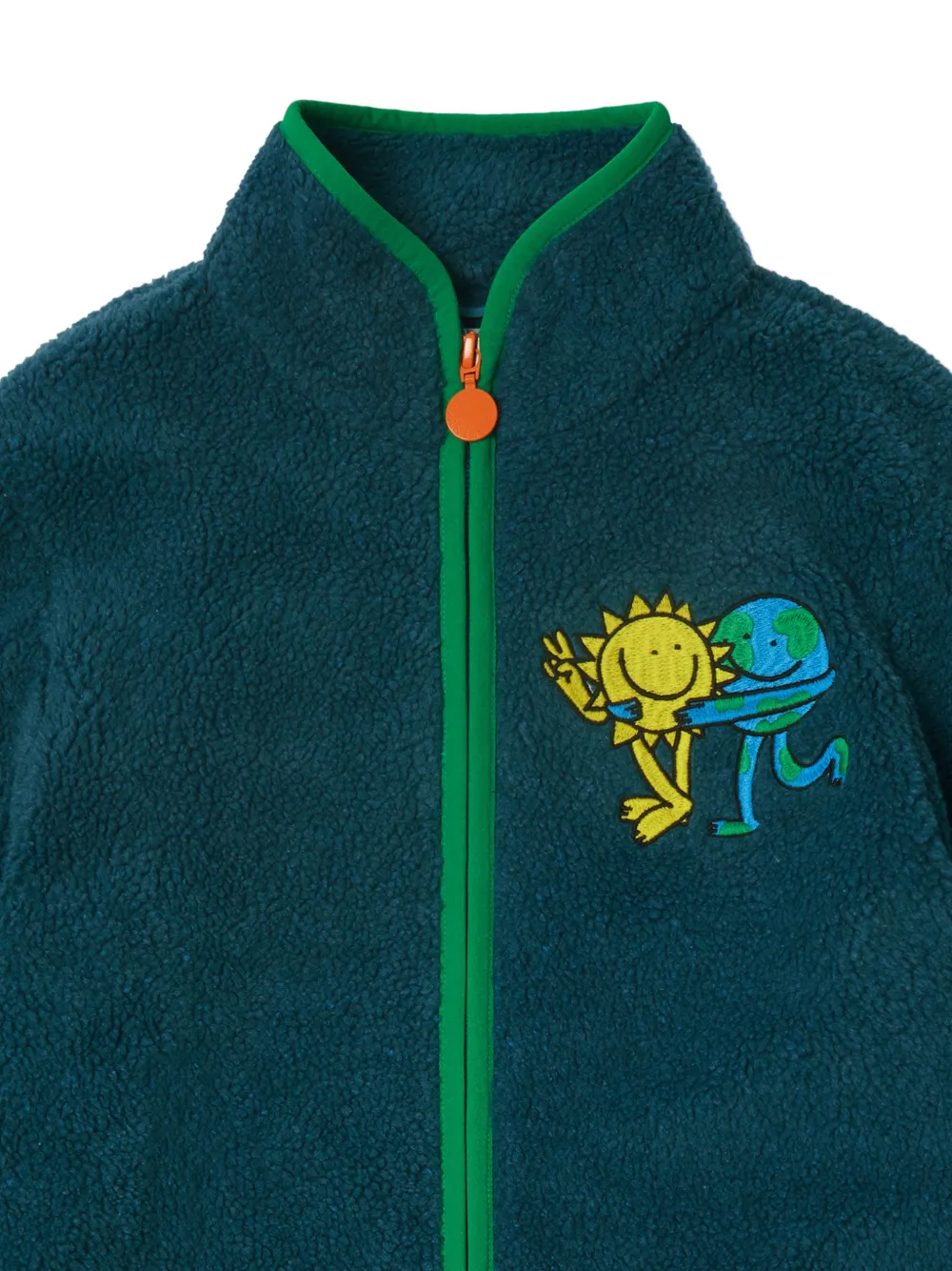 Stella McCartney Kids Earth Friends fleece jack met grafische print Blauw