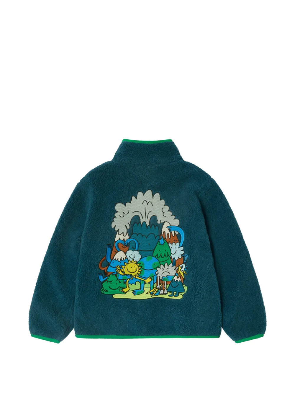 Stella McCartney Kids Earth Friends fleece jack met grafische print Blauw