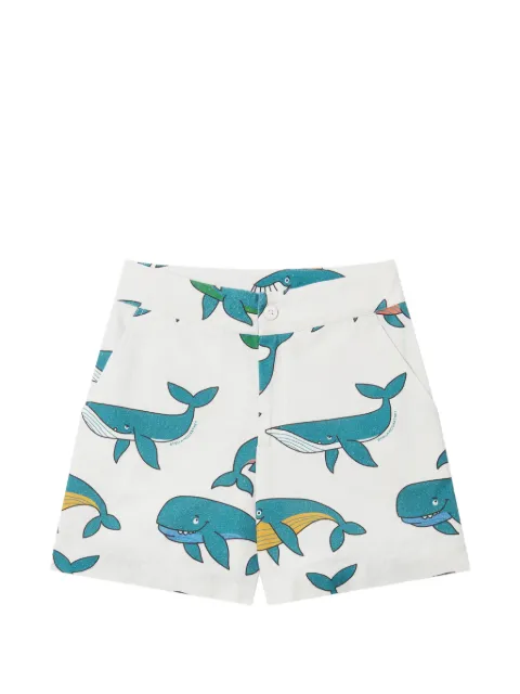 Stella McCartney Kids whale-print cotton shorts