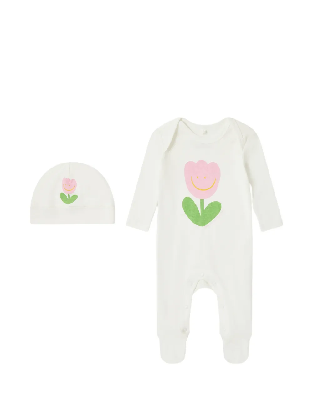 Stella McCartney Kids flower-print babygrow set - Toni neutri