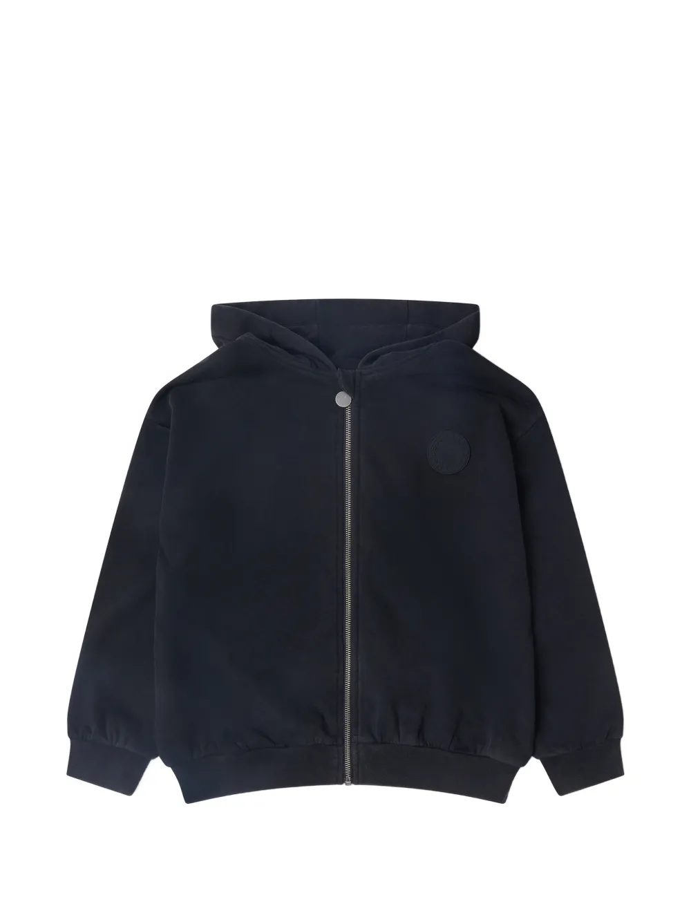Stella McCartney Kids logo-appliqué zip-up hoodie - Nero