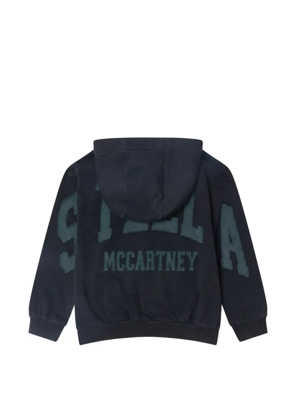 Stella McCartney Kids Hoodie met logo-applicatie Zwart