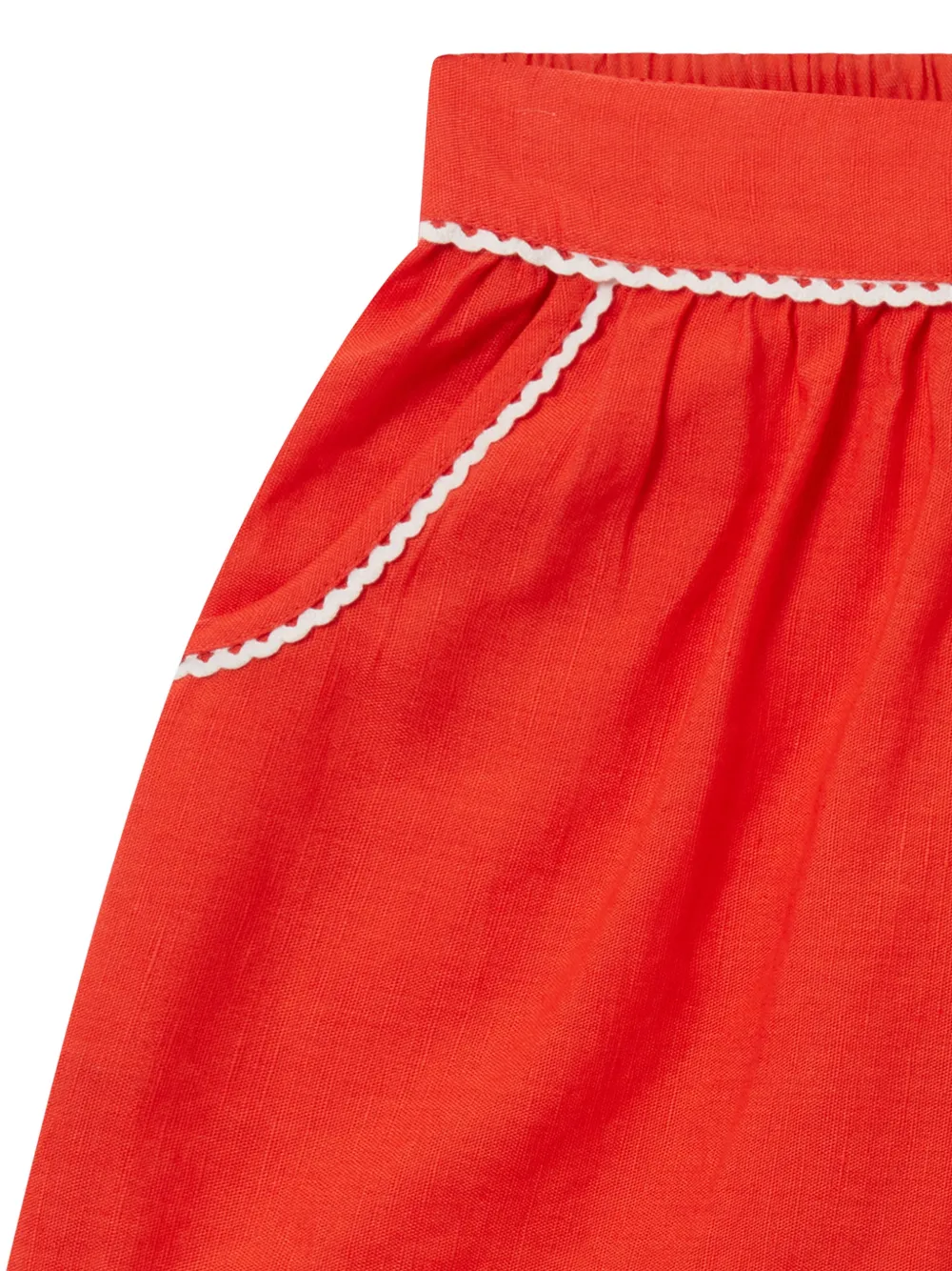 Stella McCartney Kids Broderie anglaise shorts met gewelfde afwerking Rood
