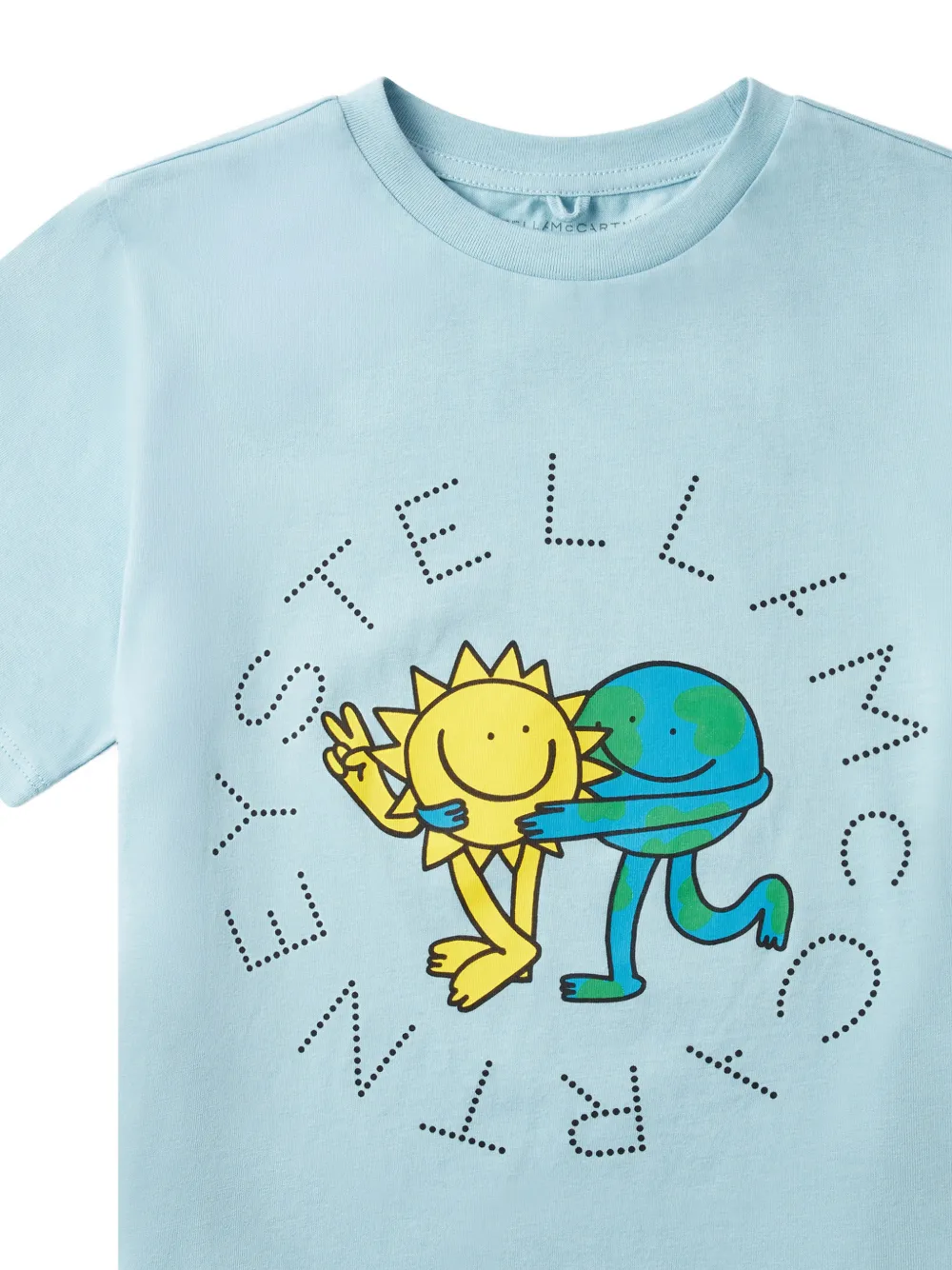 Stella McCartney Kids Earth Friends T-shirt met grafische print Blauw
