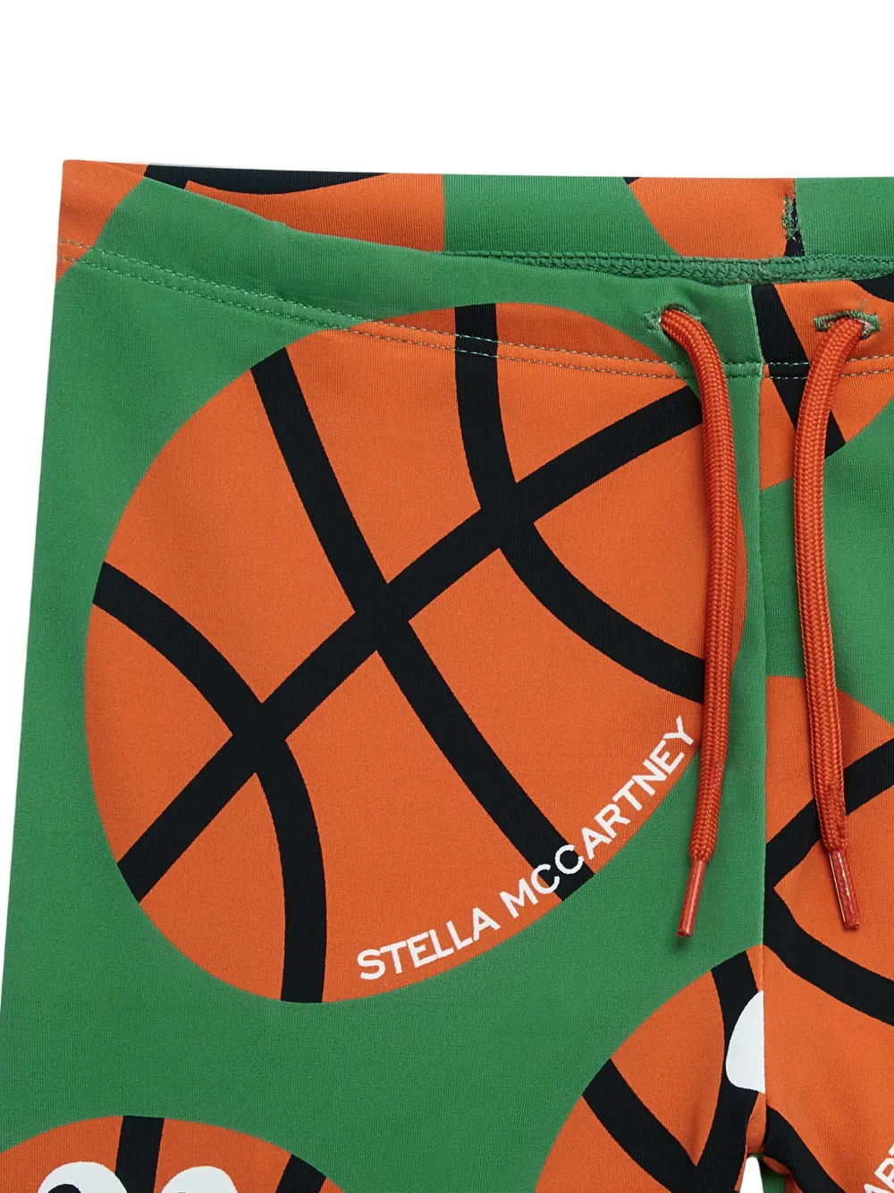 Stella McCartney Kids Zwembroek met basketbalprint Groen