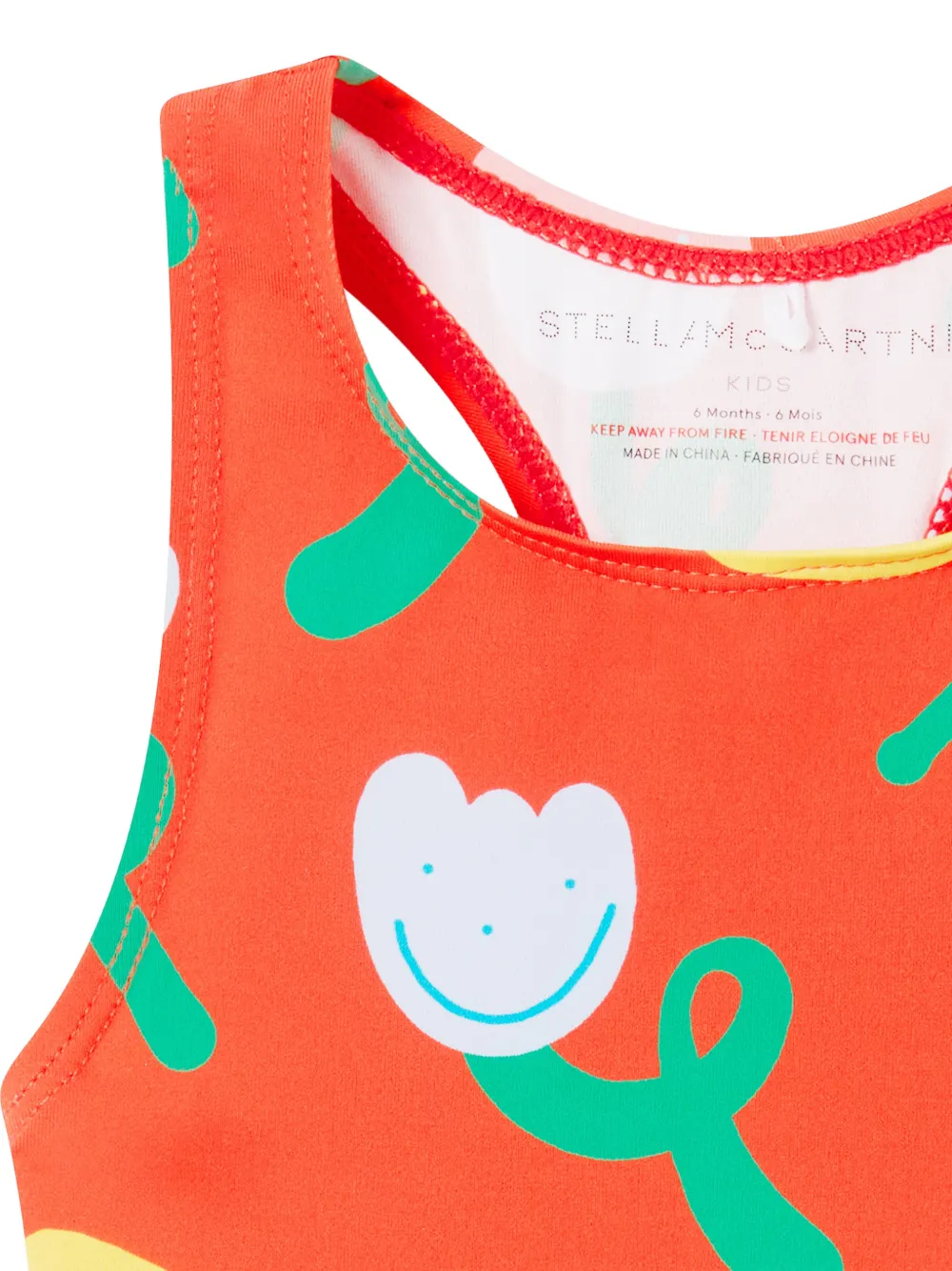 Stella McCartney Kids Badpak met bloemen-print Oranje