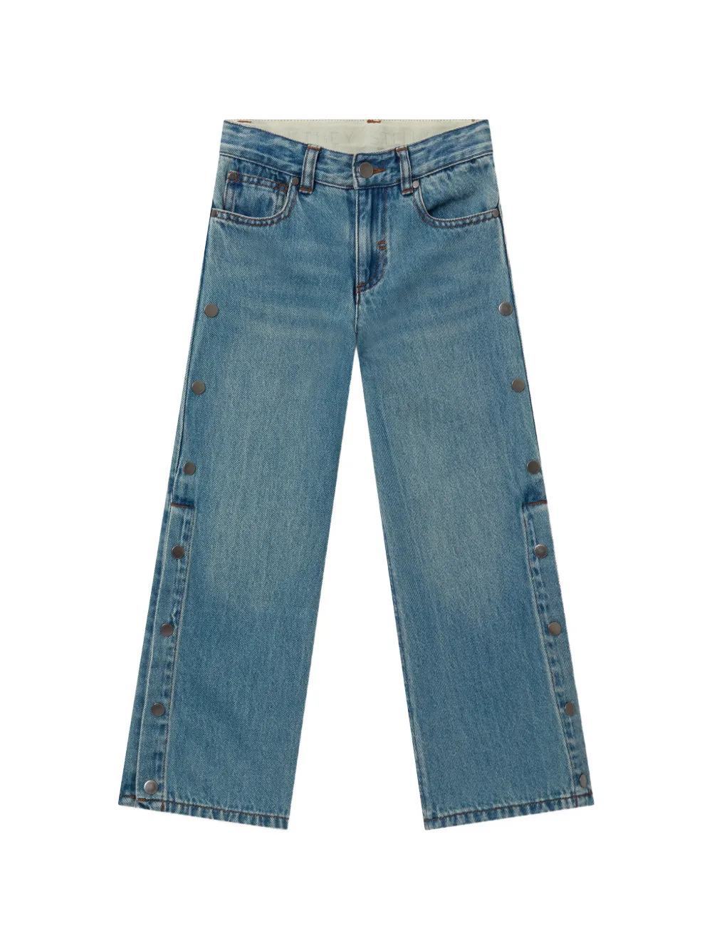 Stella McCartney Kids side-press-stud jeans - Blu