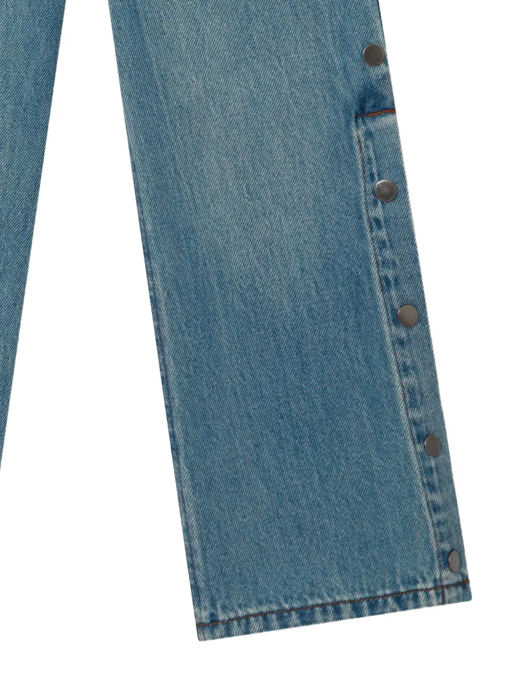 Stella McCartney Kids Jeans met drukknoop aan de zijkant Blauw