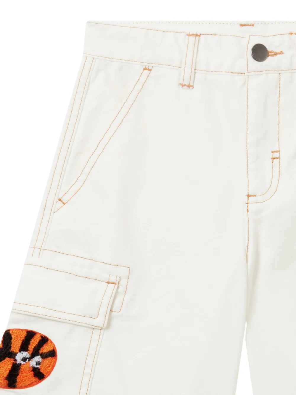 Stella McCartney Kids Shorts met patch-detail Beige