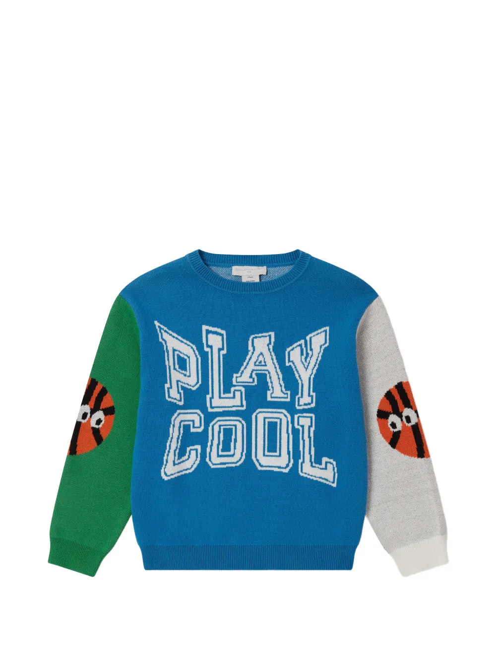 Stella McCartney Kids intarsia-knit colour-block sweater - Blu