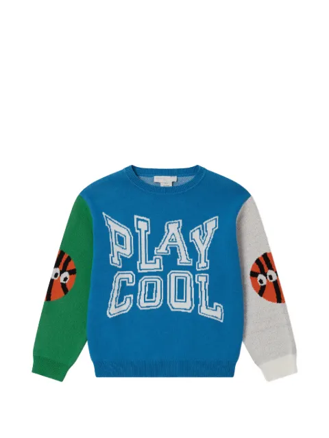 Stella McCartney Kids suéter tejido en intarsia con diseño color block
