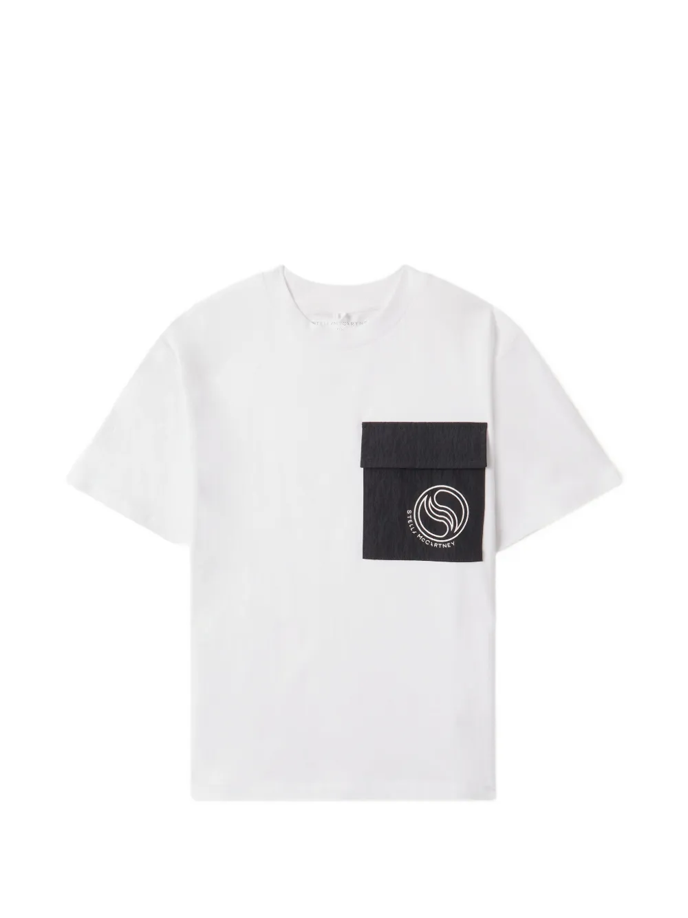 Stella McCartney Kids logo-print pocket T-shirt - Bianco
