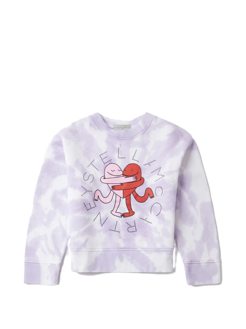 Stella McCartney Kids Earth Friends tie-dye graphic-print sweatshirt - Bianco