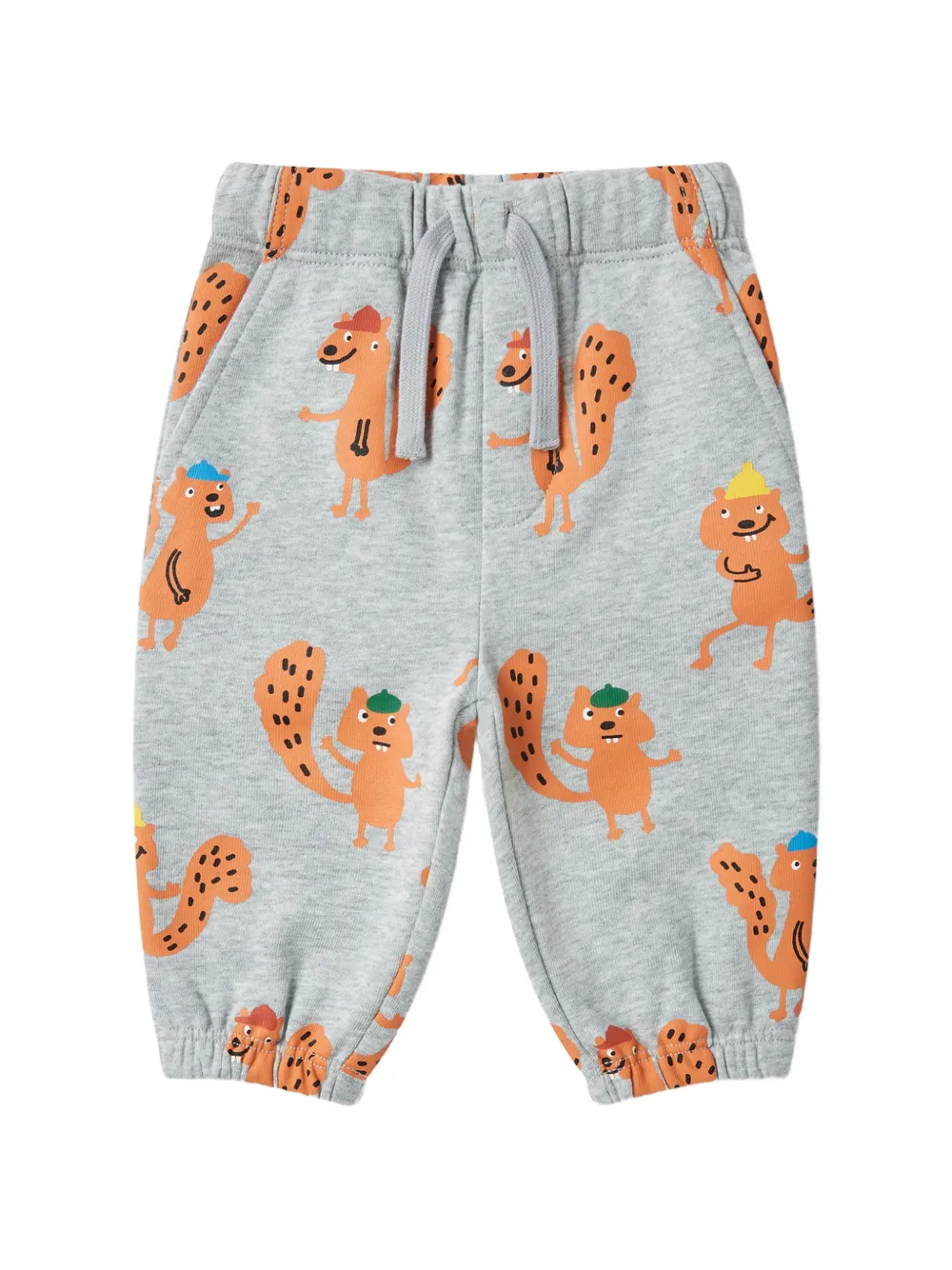 Stella McCartney Kids squirrel-print drawstring track pants - Grigio
