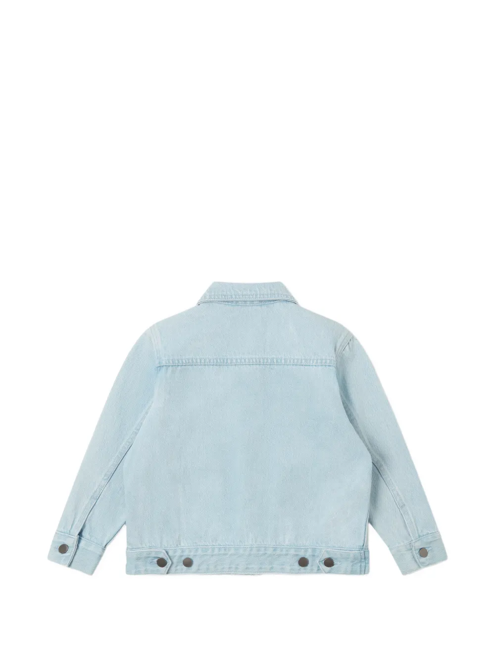 Stella McCartney Kids Spijkerjack met opgestikte zak en borduurwerk Blauw