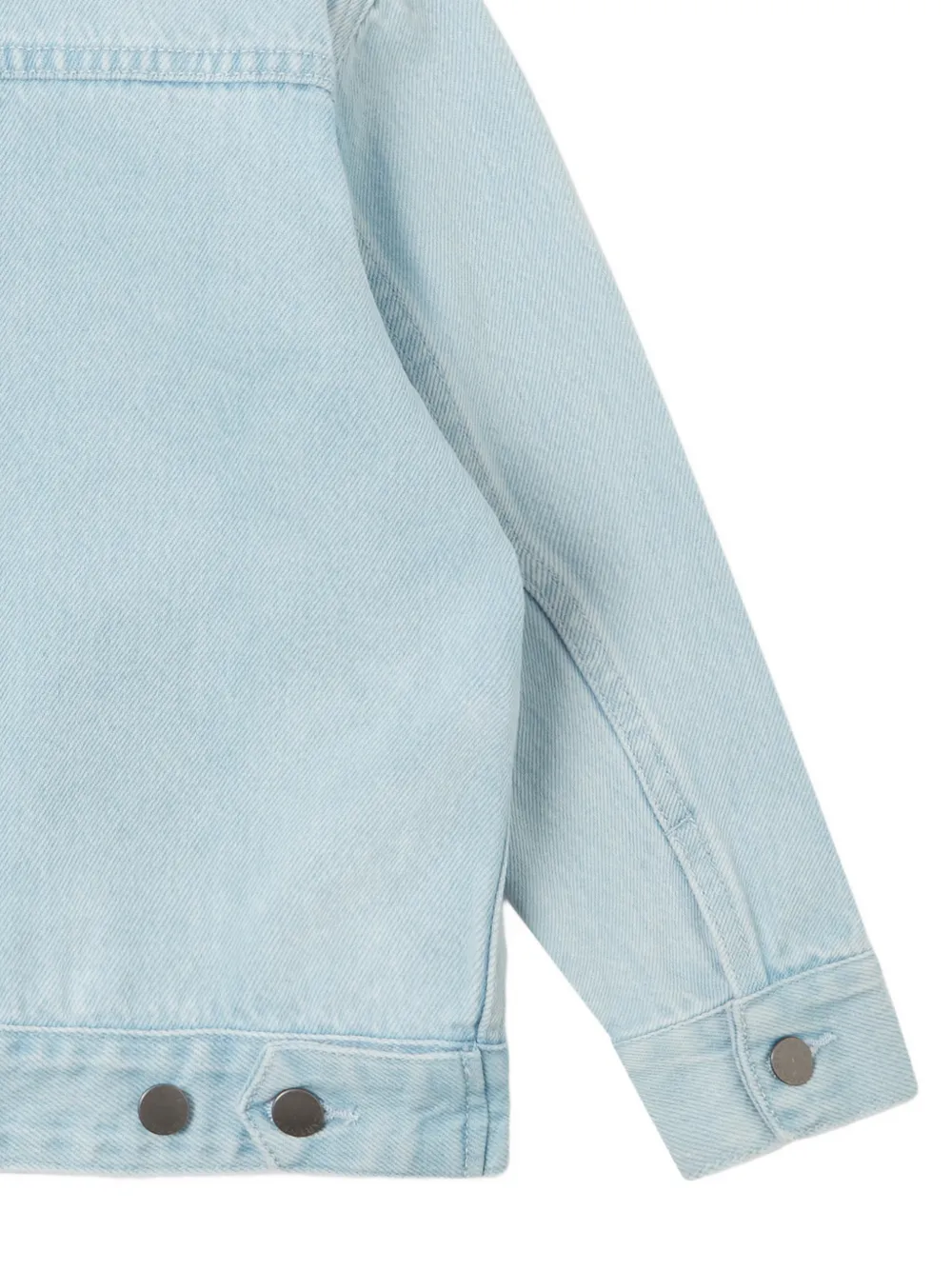 Stella McCartney Kids Spijkerjack met opgestikte zak en borduurwerk Blauw