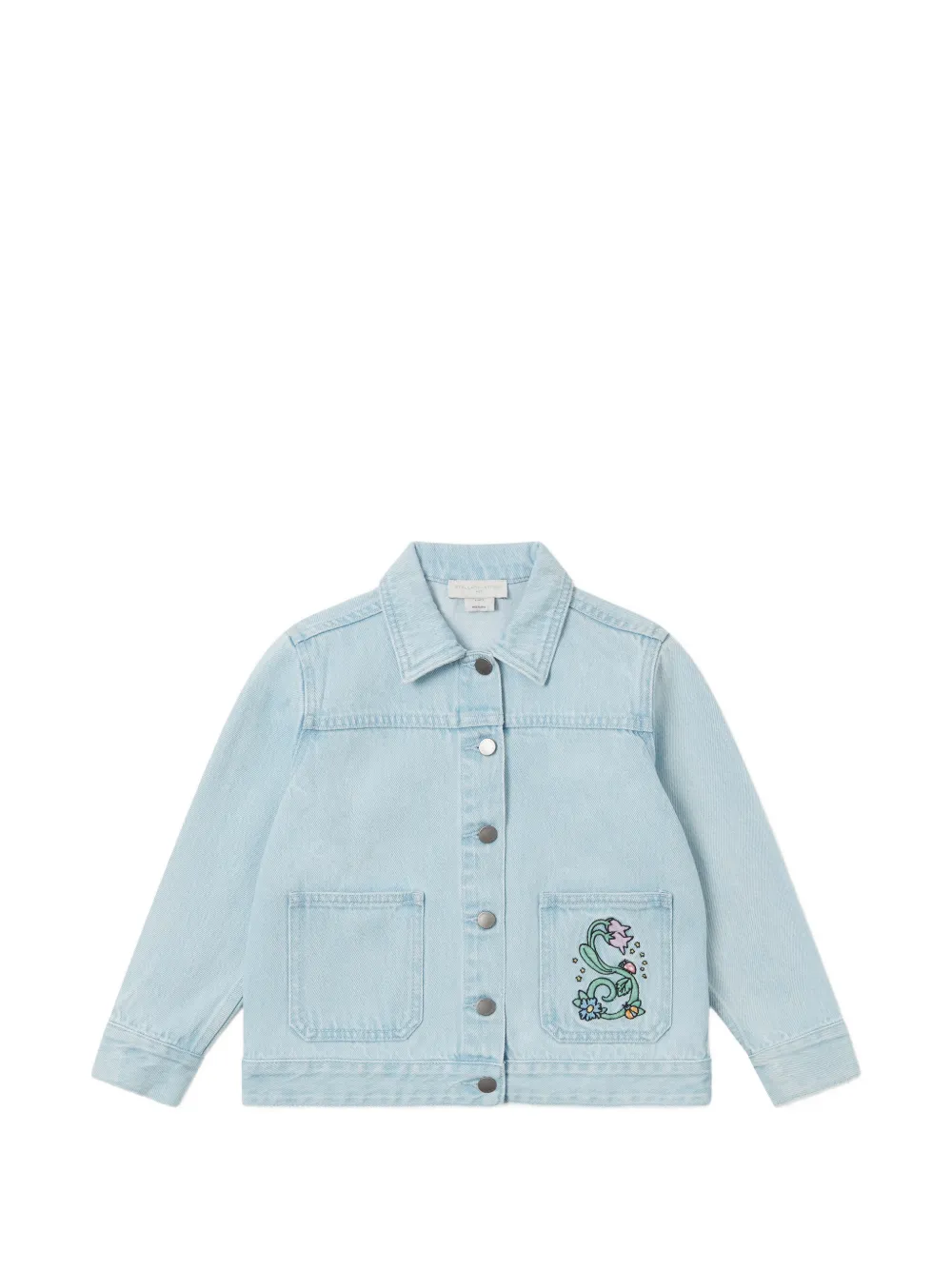 Stella McCartney Kids Giacca con tasca ricamata - Blu