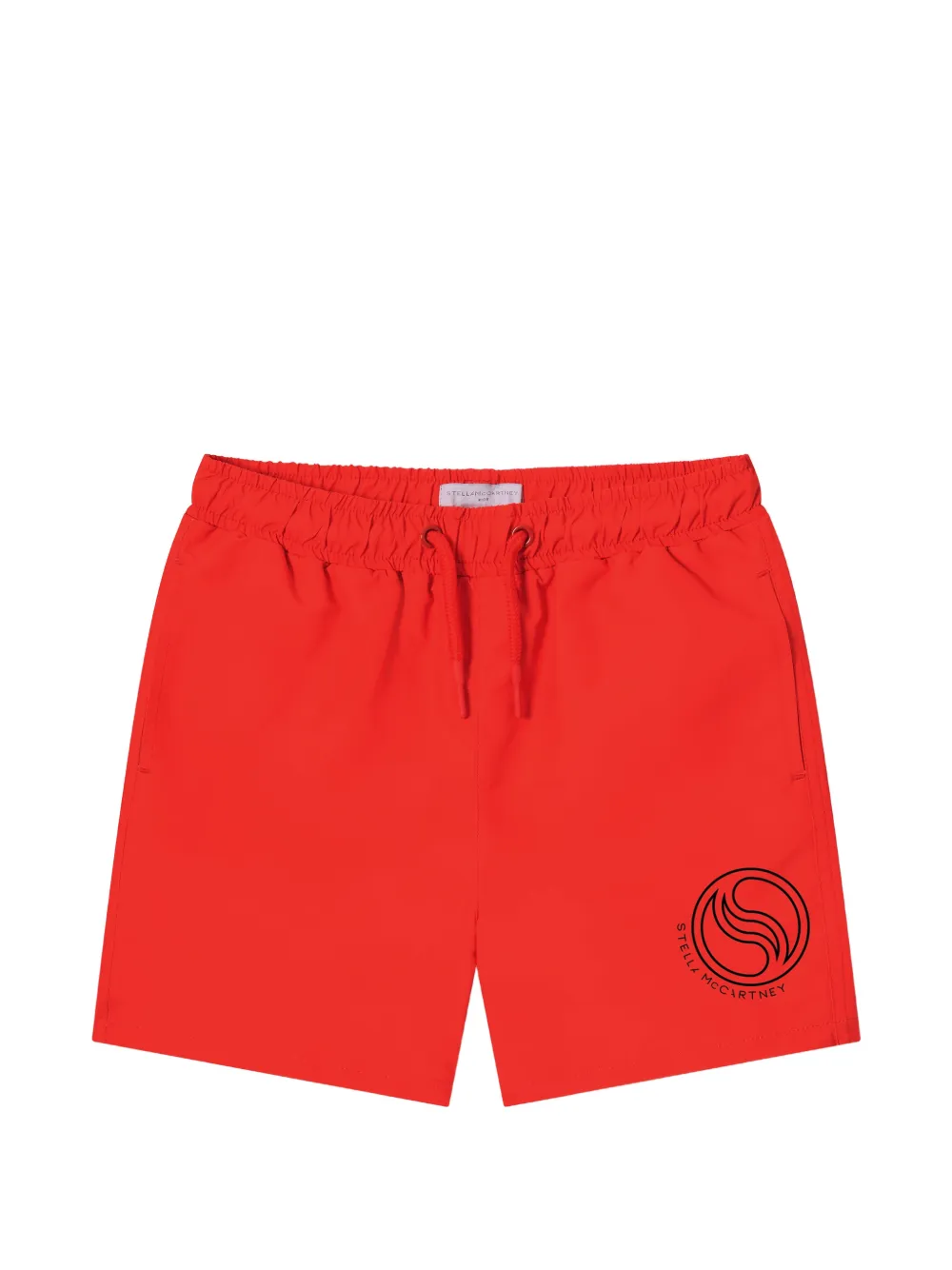 Stella McCartney Kids logo-print swim shorts - Rosso