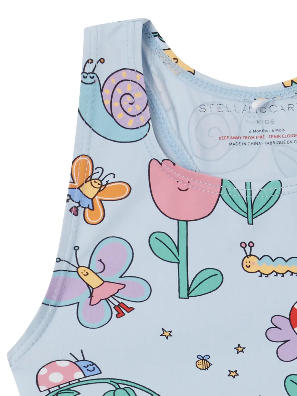 Stella McCartney Kids Badpak met bloemenprint Blauw
