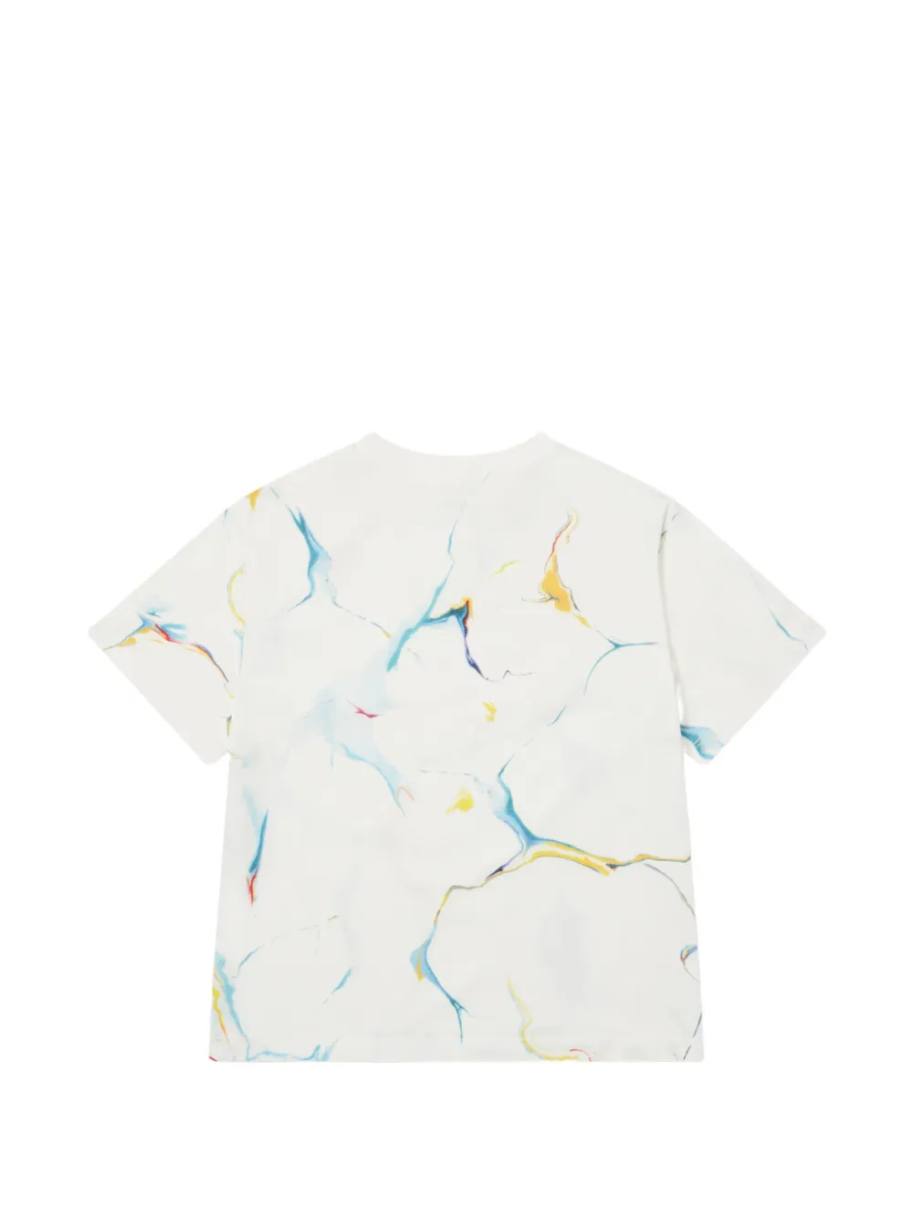 Stella McCartney Kids T-shirt met grafische tie-dye print Wit