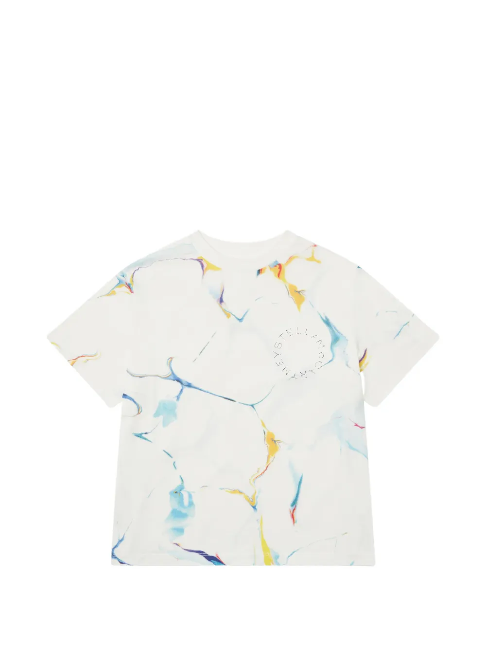 Stella McCartney Kids tie-dye graphic T-shirt - Bianco