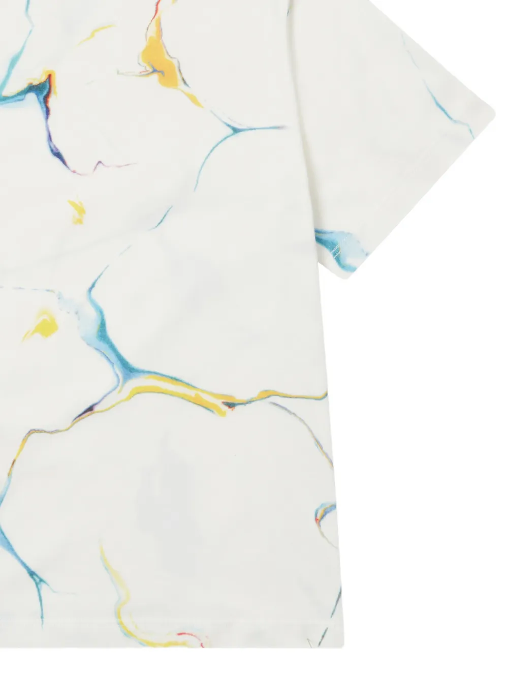 Stella McCartney Kids T-shirt met grafische tie-dye print Wit