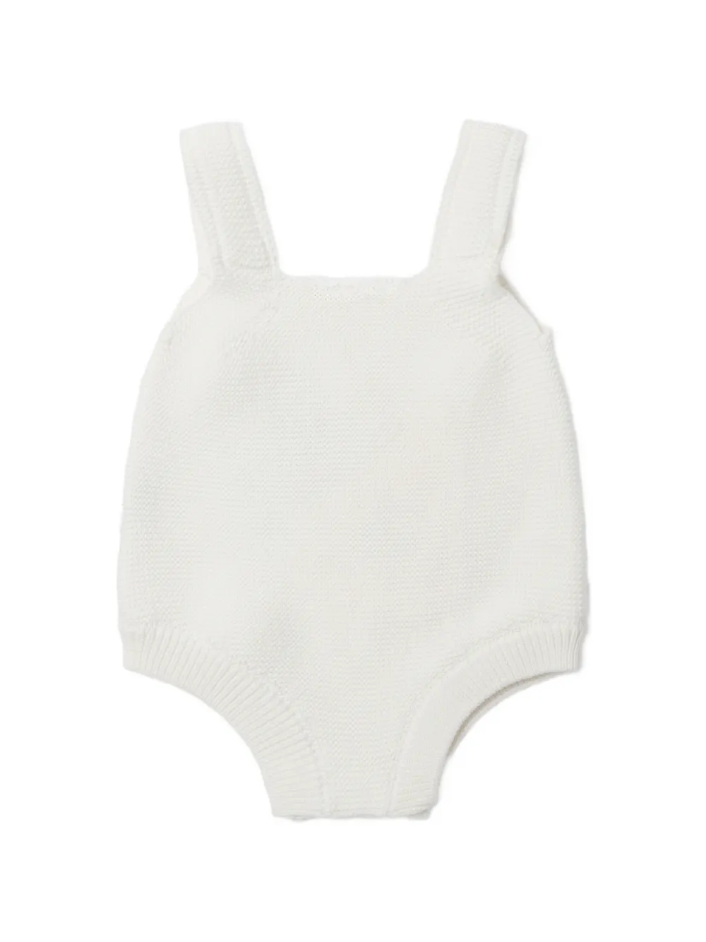 Stella McCartney Kids Romper met intarsia en borduurwerk Wit